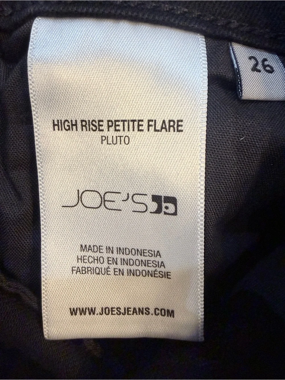 Joe's Jeans Black High-Rise Petite Flare